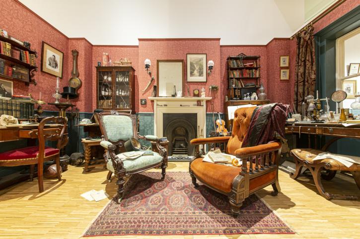 Photographie de la reconstitution de l'appartement du 221B Baker Street