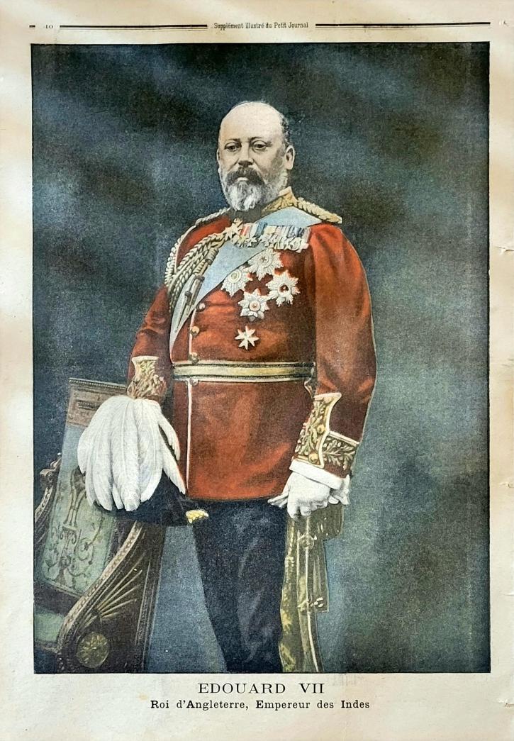 illustration du roi Edouard VII en uniforme